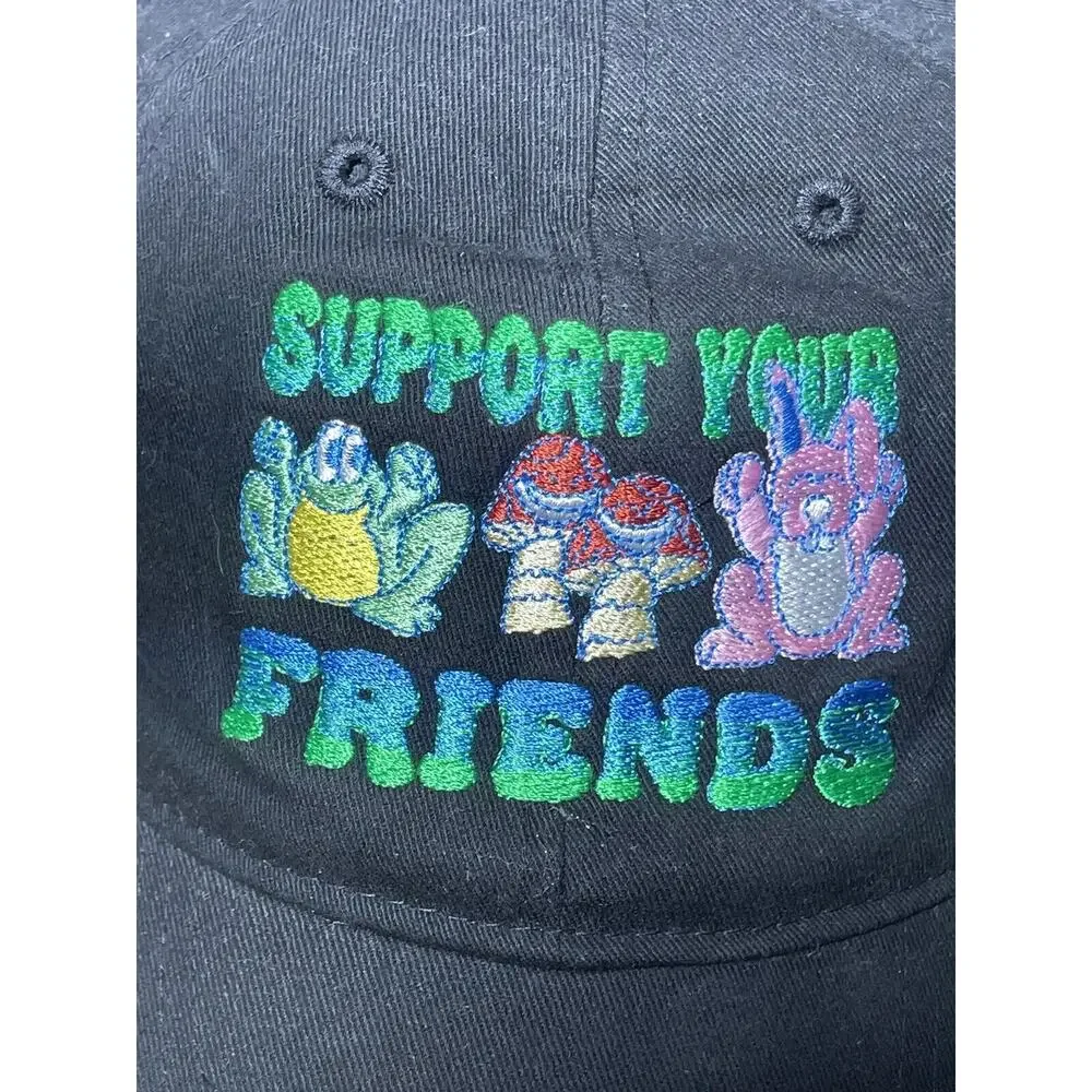 Chinatown Market Support‎ Your Friends Embroidered Baseball Hat Cap Black